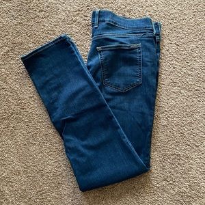 Slightly Curvy Slim Straight Jeans, dark wash